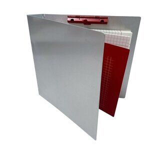 Metal Binder 8.5" Brushed Metal with Clip and inserts